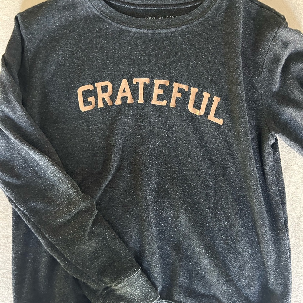Spiritual Gangster kids Gray Grateful sweatshirt/tee
